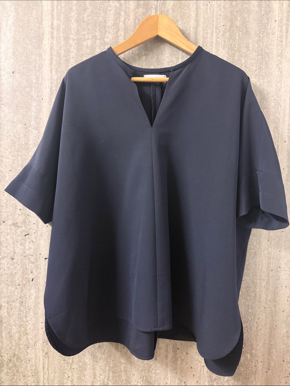 OAK + FORT Relaxed V-Notch Short Sleeve Tunic